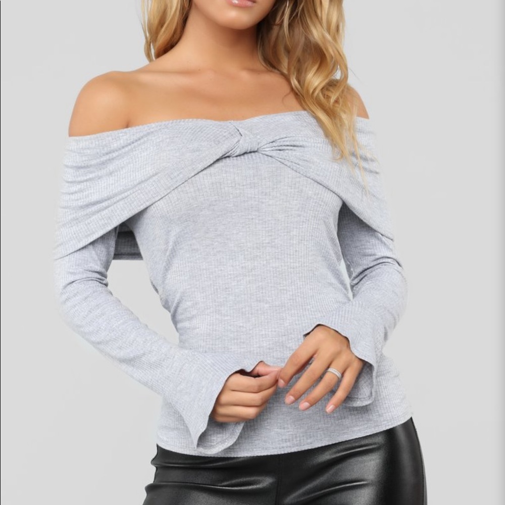 Fashion Nova Too Twisted Long Sleeve Top like NEW